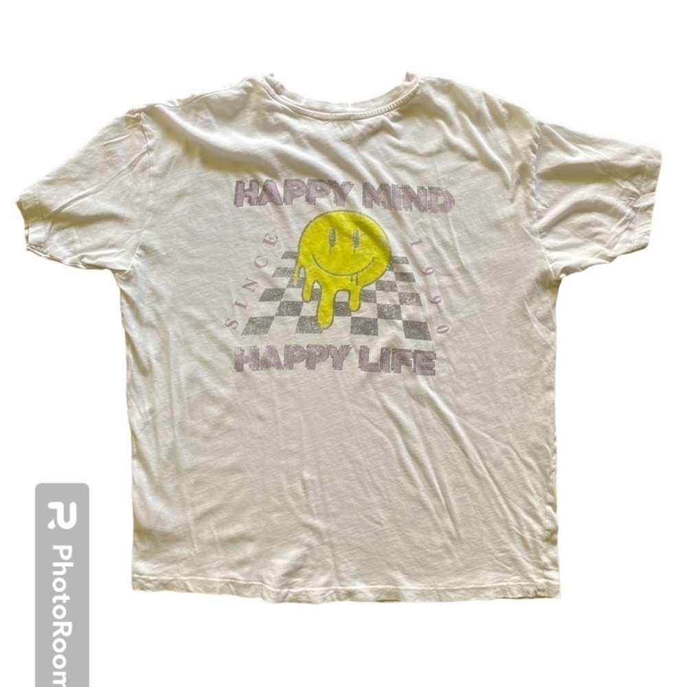 Garage Off White Graphic Tee XS/S Happy Mind Happy Life